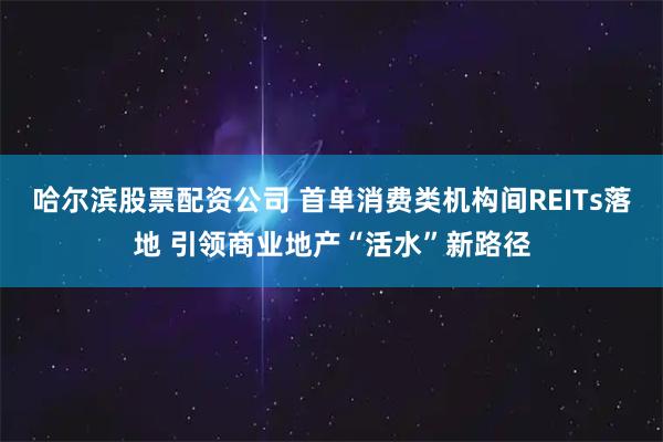 哈尔滨股票配资公司 首单消费类机构间REITs落地 引领商业地产“活水”新路径